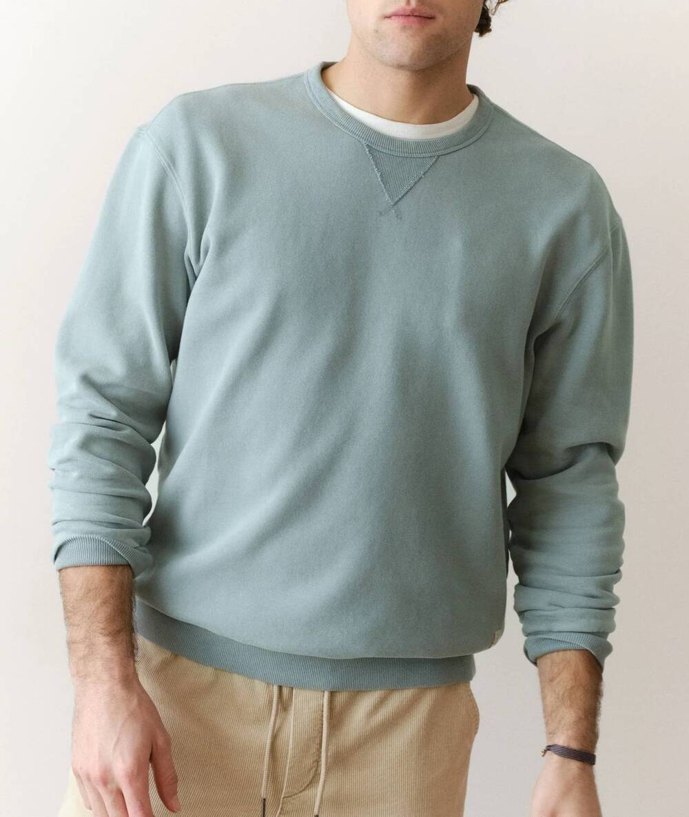 NEW MARINE LAYER cloud 9 fleece relaxed crewneck sweatshirt in canton